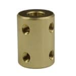 2 PCS Motor Shaft Rigid Brass Sleeve Coupling Bore Coupling Set Screw Motor Accessories for DIY Parts