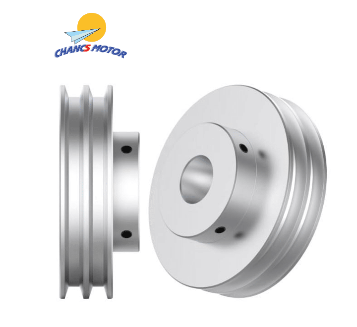 CHANCS 40mm OD Double Groove Pulley - 7mm Fixed Bore, For 6mm PU Round Belt, Motor/Drill Machine Use