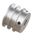 Aluminum Alloy Double Groove Pulley 40mm(1-9/16") Fixed Bore V-Shape Pulley for Motor Shaft Drilling Machine 6mm(1/4") PU Round Belt