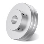 Double Groove Aluminum Alloy V-Groove Belt Pulley 80mm（3-1/8") Fixed Bore Pulley for Motor Shaft Drilling Machine 6mm(1/4") PU Round Belt