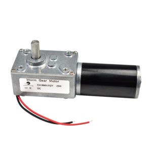 Metal Gearbox 5840 Motor DC 24V 1-470 RPM Turbo Worm Motor Self-Locking Gearbox Motor for Window Opener,Motorized Curtains
